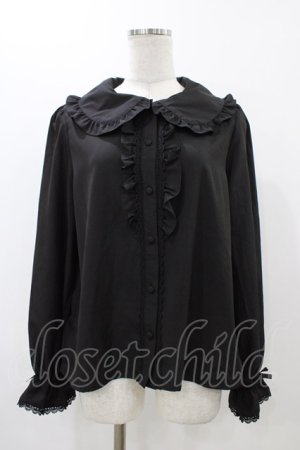 画像: m petit by misako / AM マルエリフリルブラウス L ブラック H-25-12-16-1054-LO-BL-NS-ZH