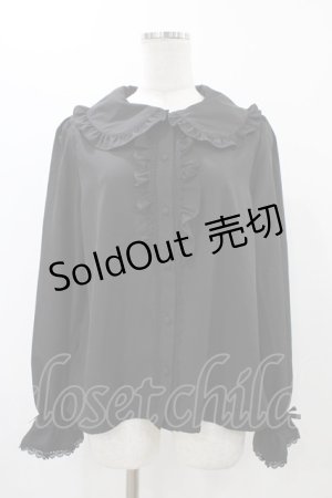 画像: m petit by misako / AM マルエリフリルブラウス L ブラック H-25-12-16-1054-LO-BL-NS-ZH