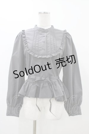 画像: FLC / MINA*ペプラムブラウス L グレー H-25-12-16-1055-0-BL-NS-ZH