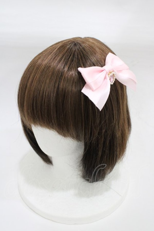 画像1: Amavel / ビジューリボン2wayブローチ  ピンク H-25-12-16-1006-CA-AC-NS-ZH (1)