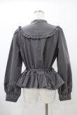 画像2: FLC / MINA*ペプラムブラウス L グレー H-25-12-16-1055-0-BL-NS-ZH (2)