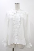 画像1: m petit by misako / AM マルエリフリルブラウス L ホワイト H-25-12-16-1056-LO-BL-NS-ZH (1)