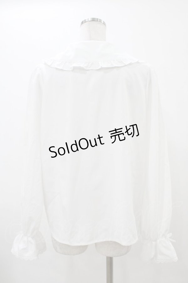 画像2: m petit by misako / AM マルエリフリルブラウス L ホワイト H-25-12-16-1056-LO-BL-NS-ZH (2)