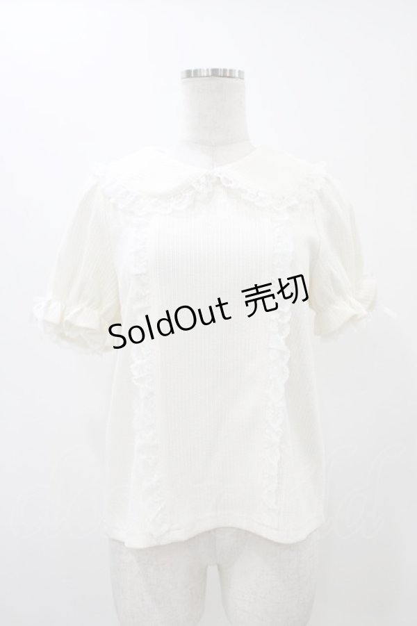 画像1: Honey Cinnamon / ハート刺繍トップス Free オフ H-25-12-16-1057-LO-TO-NS-ZH (1)