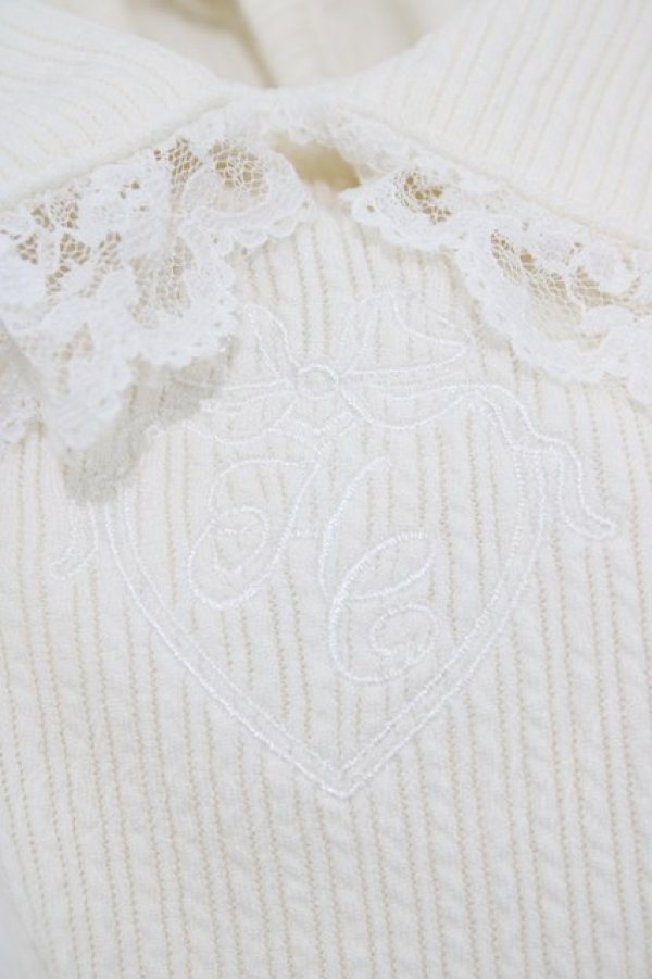 画像3: Honey Cinnamon / ハート刺繍トップス Free オフ H-25-12-16-1057-LO-TO-NS-ZH (3)