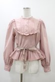 画像1: FLC / MINA*ペプラムブラウス L ピンク H-25-12-16-1060-0-BL-NS-ZH (1)