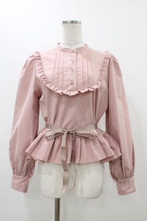 画像: FLC / MINA*ペプラムブラウス L ピンク H-25-12-16-1060-0-BL-NS-ZH