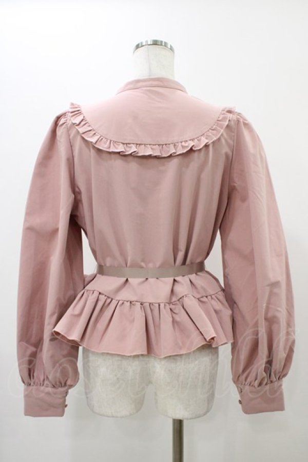 画像2: FLC / MINA*ペプラムブラウス L ピンク H-25-12-16-1060-0-BL-NS-ZH (2)