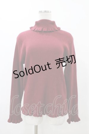 画像: m petit by misako / サンリオキャラクターズコラボ キティ ニットプルオーバー LL ワイン H-25-12-16-1062-LO-TO-NS-ZH