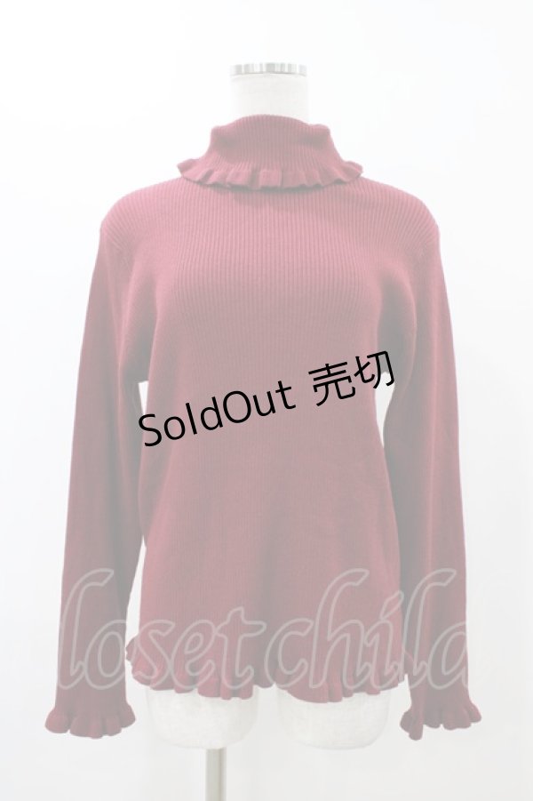 画像1: m petit by misako / サンリオキャラクターズコラボ キティ ニットプルオーバー LL ワイン H-25-12-16-1062-LO-TO-NS-ZH (1)