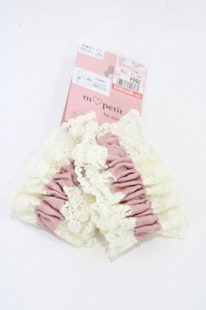 画像: m petit by misako / AMフリル2Pシュシュ  ピンク H-25-12-16-1011-LO-ZA-NS-ZH