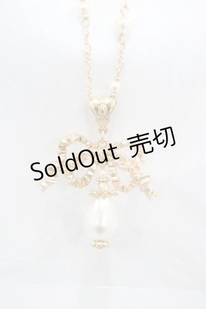 画像: Kurumi Collaboration / CLK*リボンネックレス  ゴールド H-25-12-16-1013-0-AC-NS-ZH