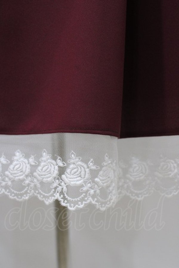 画像5: marcHenTica / 大和撫子袴風ワンピース 表記なし 生成り/ボルドー H-25-12-16-1023-LO-OP-NS-ZH (5)