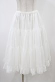 画像1: Victorian maiden / ボリュームシフォンフリルペチコートスカート Free ホワイト H-25-12-16-1027-CL-SK-NS-ZH (1)