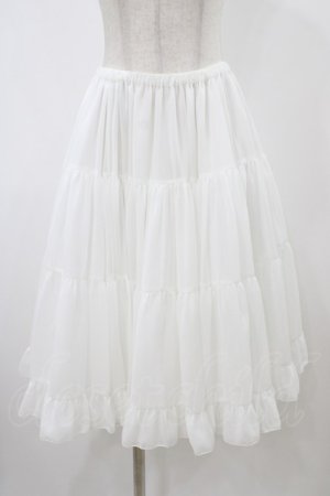 画像: Victorian maiden / ボリュームシフォンフリルペチコートスカート Free ホワイト H-25-12-16-1027-CL-SK-NS-ZH
