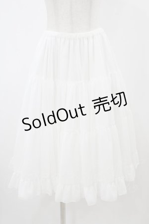 画像: Victorian maiden / ボリュームシフォンフリルペチコートスカート Free ホワイト H-25-12-16-1027-CL-SK-NS-ZH