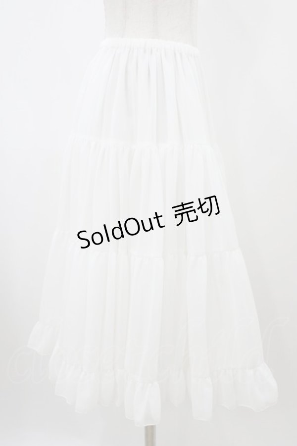 画像3: Victorian maiden / ボリュームシフォンフリルペチコートスカート Free ホワイト H-25-12-16-1027-CL-SK-NS-ZH (3)