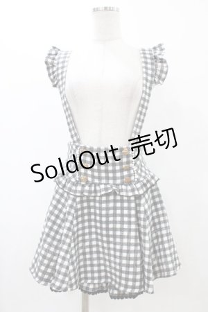 画像: LIZ LISA / ギンガムツイードサスペンダー付スカパン Free ブラック H-25-12-16-1028-LO-PA-NS-ZH