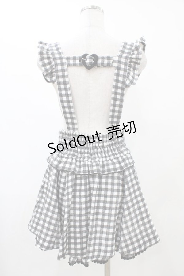 画像2: LIZ LISA / ギンガムツイードサスペンダー付スカパン Free ブラック H-25-12-16-1028-LO-PA-NS-ZH (2)