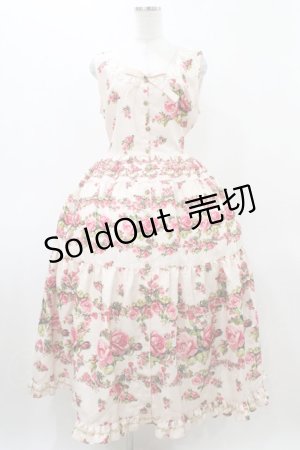 画像: ANGELIQUE ROSA / ローズプリントジャンパースカート Free ピンク H-25-12-16-1030-LO-OP-NS-ZH