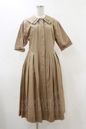 画像: Jane Marple Dans Le Salon / ダブルカラーストライプワンピース  ベージュ H-25-12-17-041-JM-OP-KB-ZH