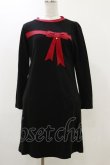 画像1: MILK / Side ribbonワンピース  ブラック×レッドリボン H-25-12-17-043-ML-OP-KB-ZH (1)