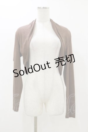 画像: OZZ ANGELO / プリントニットソーボレロ  ブラウン H-25-12-17-044-OO-TO-KB-ZH