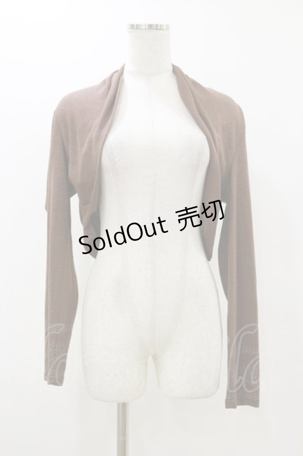 画像1: OZZ ANGELO / プリントニットソーボレロ  ブラウン H-25-12-17-044-OO-TO-KB-ZH (1)