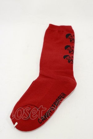画像: Candy Stripper / HELLO CANDY SOCKS  レッド H-25-12-17-007-PU-ZA-KB-ZH