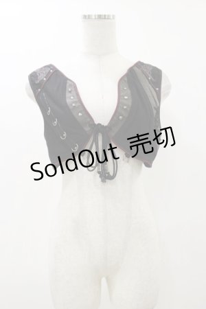 画像: Rozen Kavalier / 刺繍ショートベスト  黒 H-25-12-17-045-OO-TO-KB-ZH