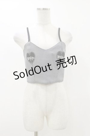 画像: MORPH8NE / OFF CAMI CROP  ブラック H-25-12-17-046-PU-TO-KB-ZH