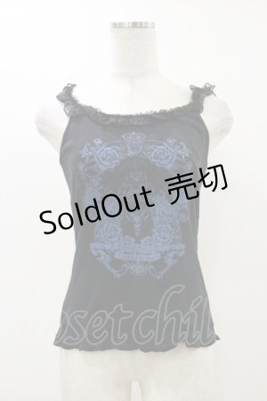 画像: h.naoto Blood / プリントキャミソール  ブラック H-25-12-17-047-HN-TO-KB-ZH