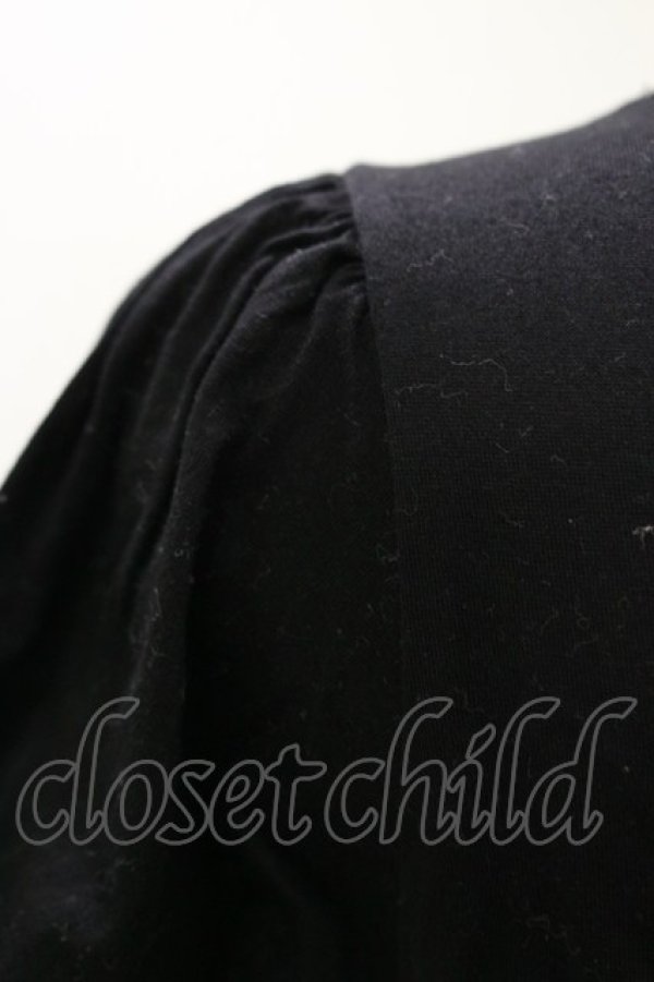 画像3: BPN / アシメフリルパフカットソー  ブラック×ラベンダー H-25-12-17-051-GO-TO-KB-ZH (3)