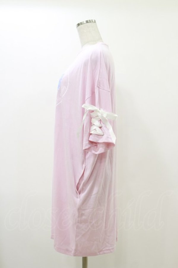 画像3: LISTEN FLAVOR / 大きなリボンのマイメロディ袖レースアップトップス  ライトピンク H-25-12-17-054-PU-TO-KB-ZH (3)