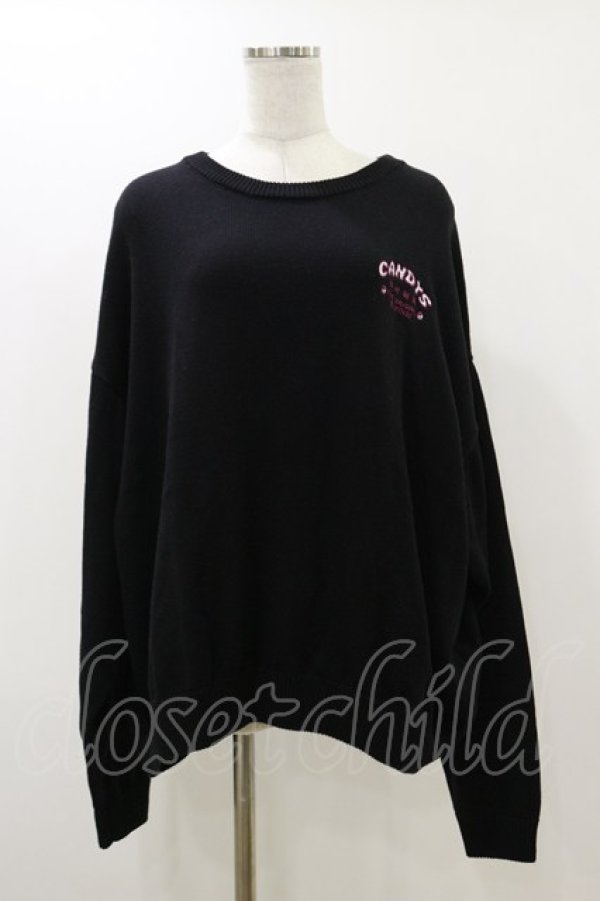 画像1: Candy Stripper / ORIENTAL EMBROIDERYニット 2 ブラック H-25-12-17-055-PU-TO-KB-ZH (1)