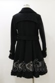 画像2: FRILL / 刺繍ダブルボタンコート  ブラック H-25-12-17-057-HN-CO-KB-ZH (2)