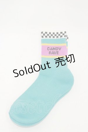 画像: Candy Stripper / RIB SOCKS  ブルー H-25-12-17-011-PU-ZA-KB-ZH