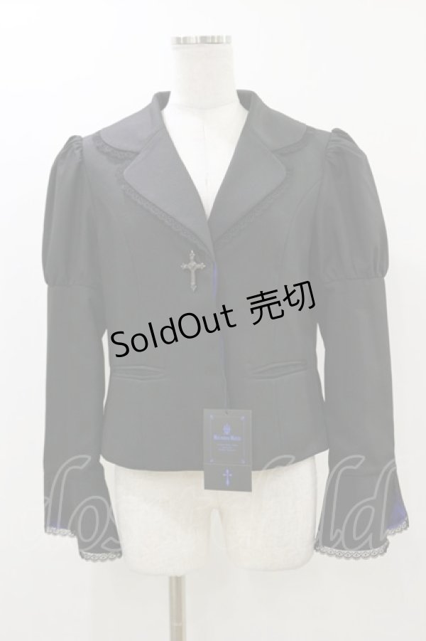 画像1: Moi-meme-Moitie / 十字架ボタン比翼ジャケット 9号 ブラック H-25-12-17-059-MO-JA-KB-ZH (1)