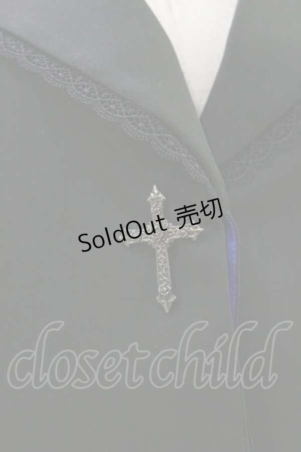 画像4: Moi-meme-Moitie / 十字架ボタン比翼ジャケット 9号 ブラック H-25-12-17-059-MO-JA-KB-ZH (4)