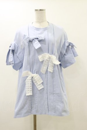 画像: merry jenny / ピンタックBig Tee  サックス H-25-12-17-060-LO-TO-KB-ZH