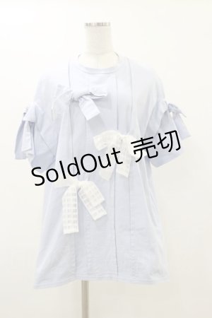 画像: merry jenny / ピンタックBig Tee  サックス H-25-12-17-060-LO-TO-KB-ZT363