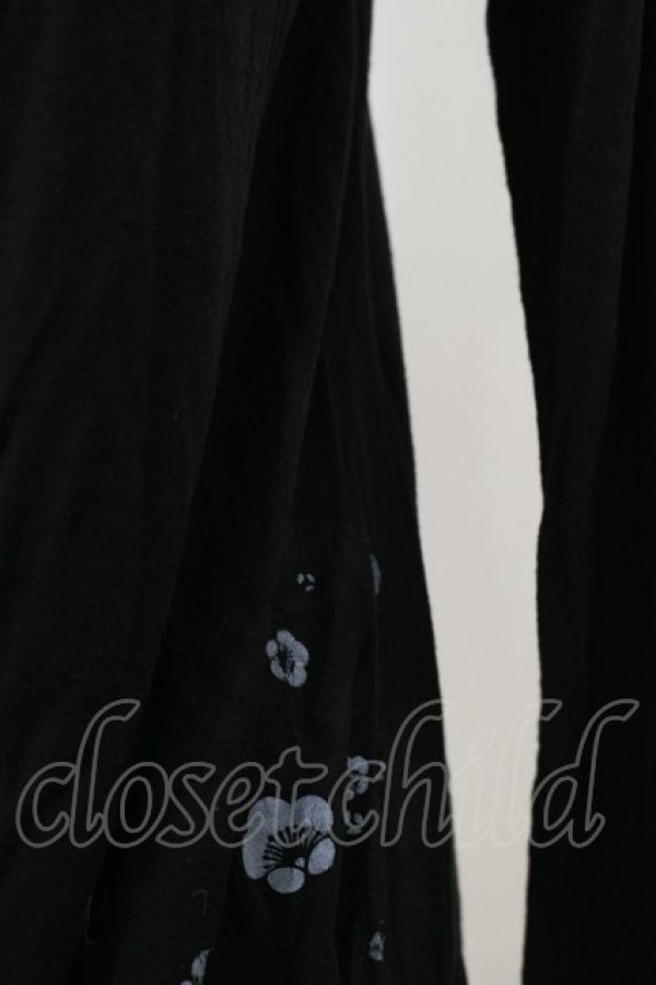 画像3: gouk / 和柄切替Vネックカットソー  ブラック H-25-12-17-065-GO-TO-KB-ZH (3)