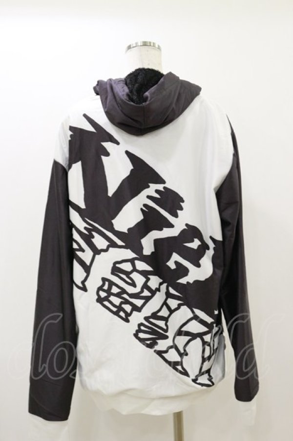 画像2: NieR Clothing / 防寒裏起毛パーカー  黒×白 H-25-12-17-067-PU-TO-KB-ZH (2)