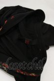 画像4: Ozz oneste / 着物衿刺繍ロングチュニック  黒×赤 H-25-12-17-069-OO-TO-KB-ZH (4)