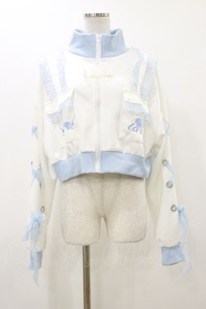 画像: ACDC RAG / クラゲサイバージャケット  ホワイト×パステルブルー H-25-12-17-073-PU-JA-KB-ZH