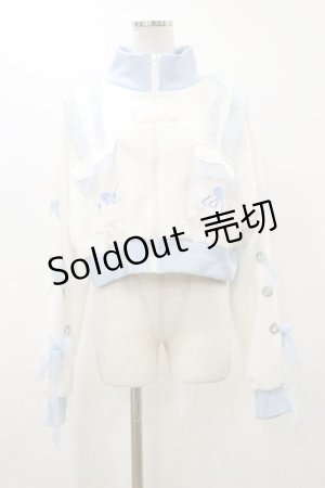 画像: ACDC RAG / クラゲサイバージャケット  ホワイト×パステルブルー H-25-12-17-073-PU-JA-KB-ZH