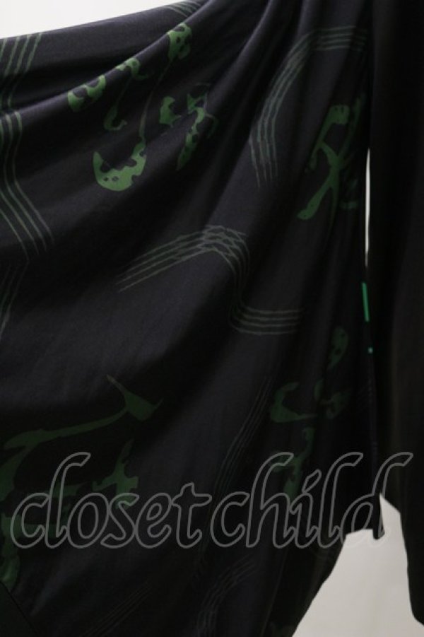 画像3: NieR Clothing / STRETCH PULLOVER着物風袖【和柄漢字】  黒 H-25-12-17-076-PU-TO-KB-ZH (3)