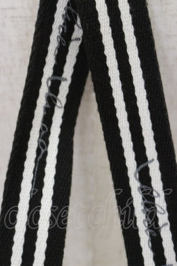 画像3: alice auaa / ロゴプリントサスペンダー  ブラック×ホワイト H-25-12-17-015-AA-ZA-KB-ZH (3)