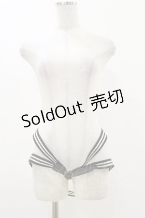 画像: alice auaa / ストライプベルト  黒 H-25-12-17-016-AA-ZA-KB-ZH