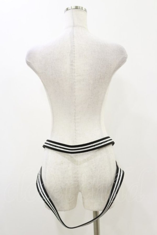 画像2: alice auaa / ストライプベルト  黒 H-25-12-17-016-AA-ZA-KB-ZH (2)